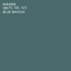#4A696B - Blue Bayoux Color Image